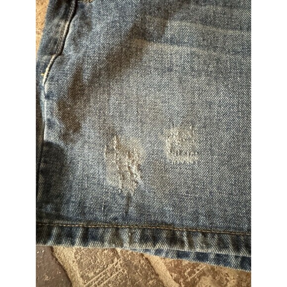 Soundgirl Y2K Distressed Blue Jean Skirt Measures 36 Inches At Waist - Picture 8 of 8